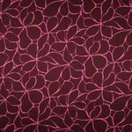 Raso di cotone - Fiori grandi rosso Bordeaux