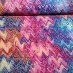 Viskosejersey - Wellen Embroidery Violett Multicolor