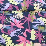 Viskose - Blumen Marineblau Ecovero™