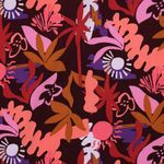 Viscosa - Fiori rosso bordeaux Ecovero
