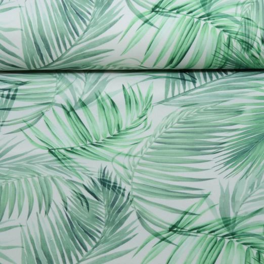 Outdoorstoff - Digital Wasserabweisend Blätter Weiß Outdoorstoff - Digital Wasserabweisend Blätter Weiß