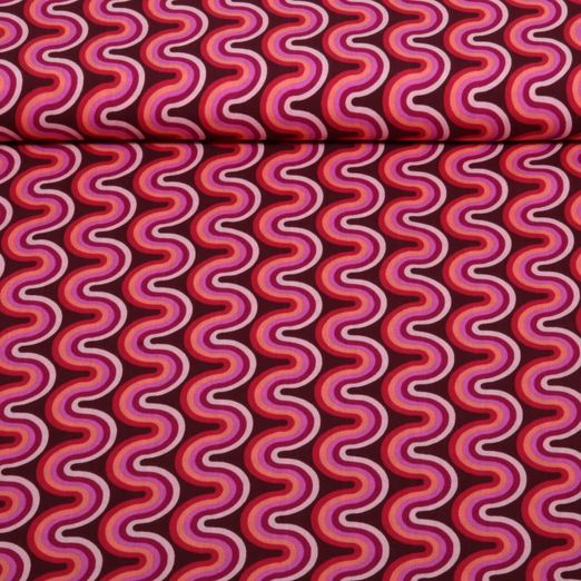 Viscose - vagues Bordaux Viscose - vagues Bordaux