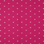 Popeline di cotone - cuori fucsia bianco Popeline di cotone - cuori fucsia bianco