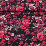 Viscose - Digital pétales de rose Noir Ecovero™