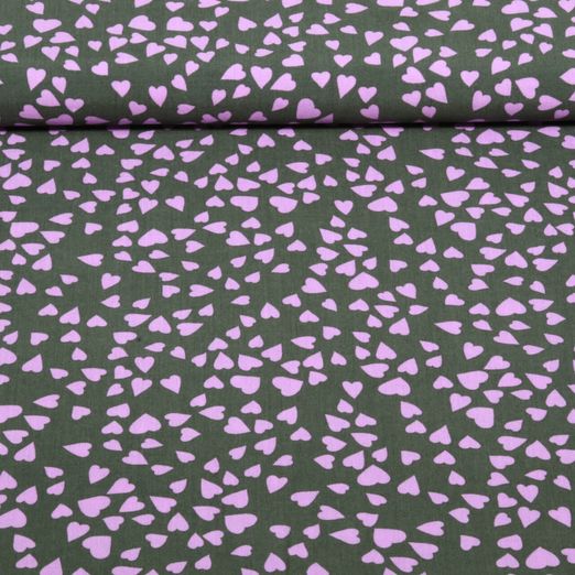 Viskose - Herzen Armygrün Ecovero™ Viskose - Herzen Armygrün Ecovero™