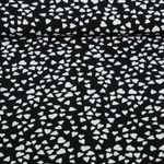 Viscose - coeurs Noir Ecovero™