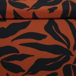 Kleider und Blusenstoff - Stretch Blätter Rost Kleider und Blusenstoff - Stretch Blätter Rost