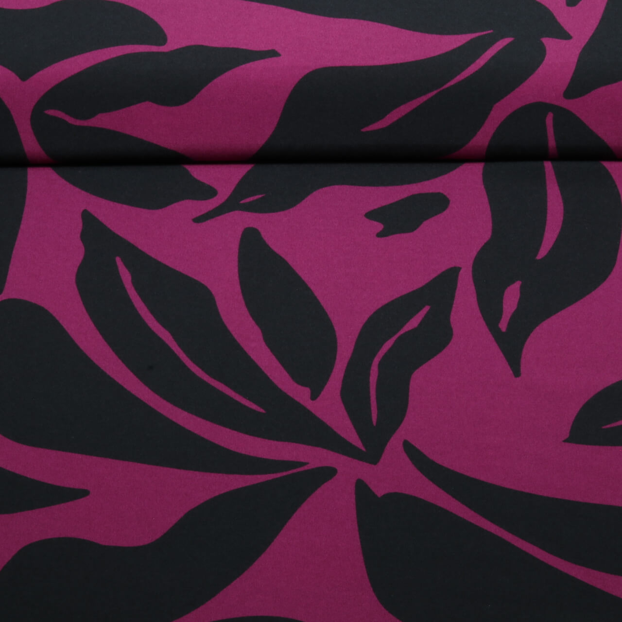 Kleider und Blusenstoff - Stretch Blätter Beere-0 Kleider und Blusenstoff - Stretch Blätter Beere-0