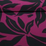 Kleider und Blusenstoff - Stretch Blätter Beere