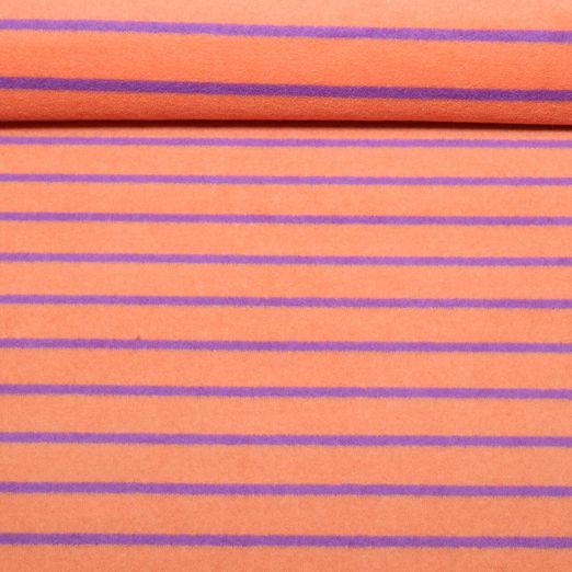Eponge stretch - rayures Orange Violet Teint au fil