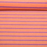 Stretch Frottee - Streifen Orange Lila Garngefärbt Stretch Frottee - Streifen Orange Lila Garngefärbt