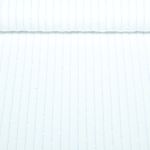 Baumwoll-Webware - Streifen und Blumen Bestickt Weiß Blau