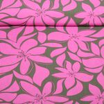 Viskose - Große Blüten Khaki