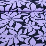 Viskose - Große Blüten Navy Viskose - Große Blüten Navy