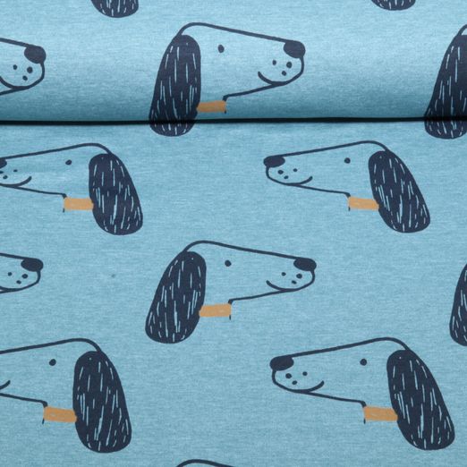 Jersey - Hunde Petrol Melange