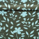 Satin - Digital Blumen Grün