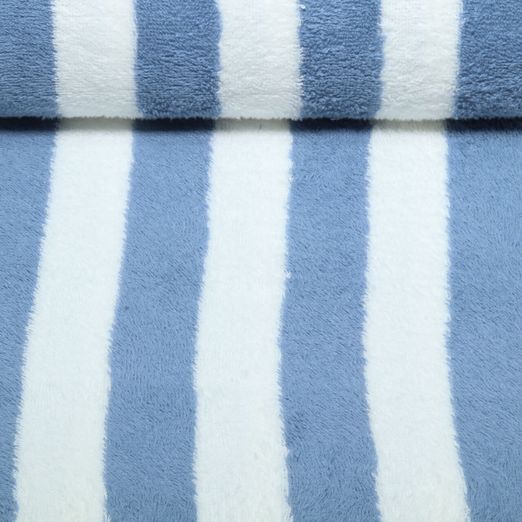 Frottee -  Qjutie & the Qjutest Blockstreifen Weiß Blau 