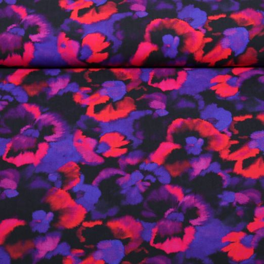 Viskose - Digital Blüten Lila Ecovero™