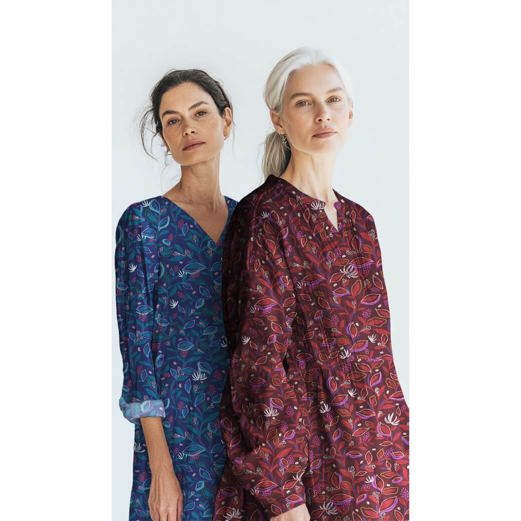 Baumwoll-Popeline - Digital Blätterzweige Bordeauxrot-1 Baumwoll-Popeline - Digital Blätterzweige Bordeauxrot-1