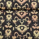 Baumwoll-Webware - Batik Handgefertigt Ornamente Dunkelbraun