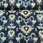 Baumwoll-Webware - Batik Handgefertigt Ornamente Marine Baumwoll-Webware - Batik Handgefertigt Ornamente Marine