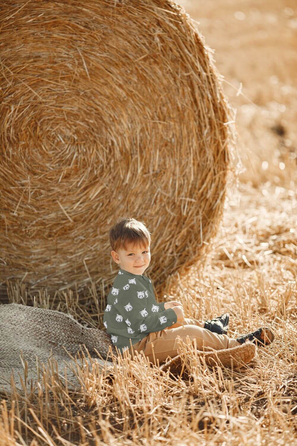 Baumwoll-Popeline Digital Waschbär Grün-1 Baumwoll-Popeline Digital Waschbär Grün-1