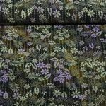 Viscose - Batik fait main fleurs Kaki
