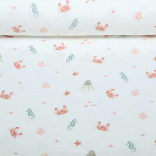 Jersey côtelé - Qjutie & the Qjutest Crabes Blanc