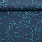 Sommersweat - French Terry Qjutie & the Qjutest Linien Jeansblau