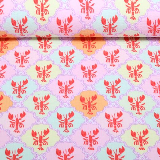 Baumwoll-Webware - Qjutie & the Qjutest Gesteppt Hummer Multicolor