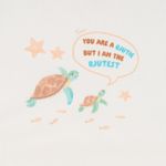 Rippjersey Panel - Qjutie & the Qjutest Schildkröten Weiß