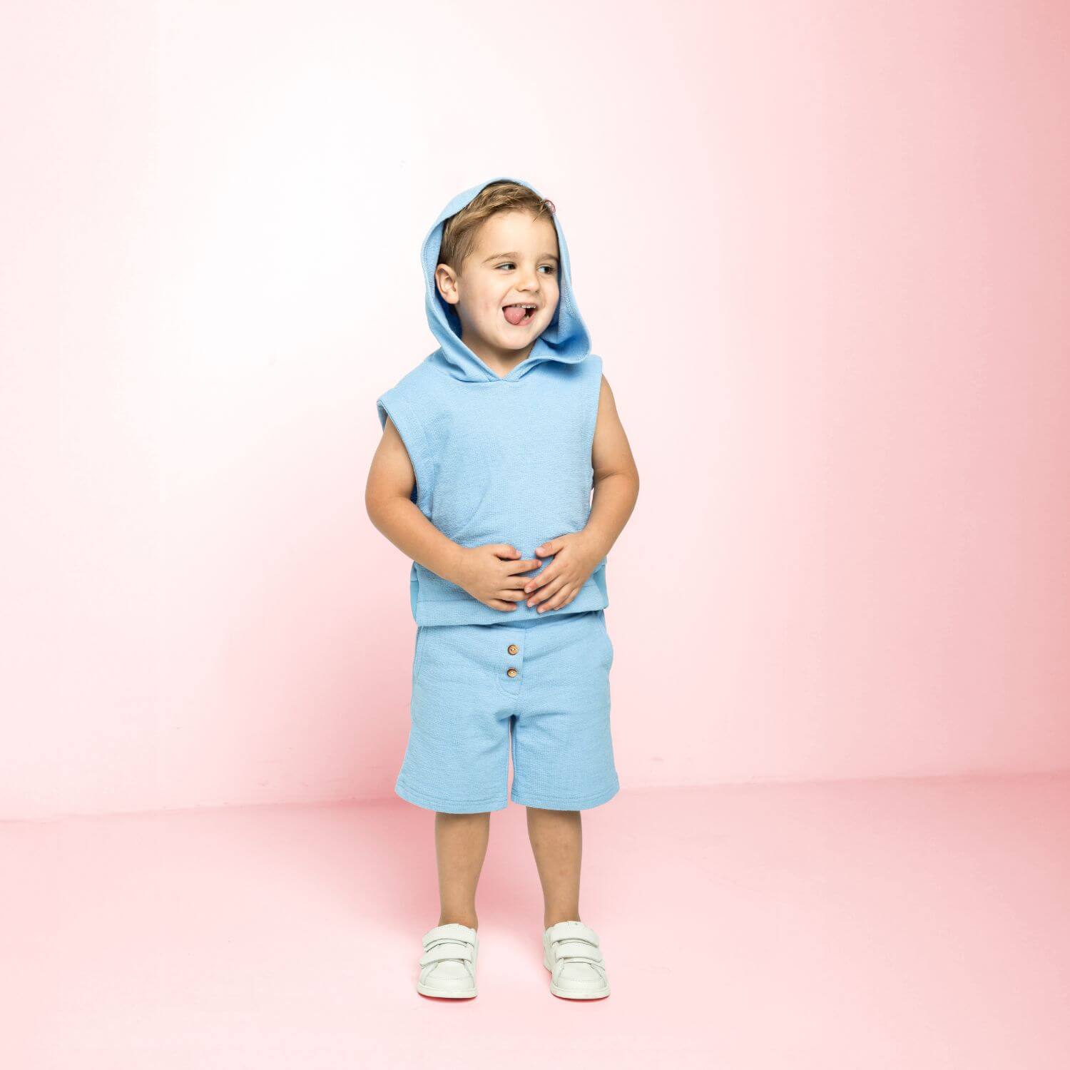 Sommersweat - French Terry Qjutie & the Qjutest Uni Hellblau-1 Sommersweat - French Terry Qjutie & the Qjutest Uni Hellblau-1