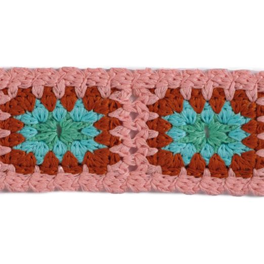 Qjutie Granny Squares Häkelborte - 6cm - Meterware