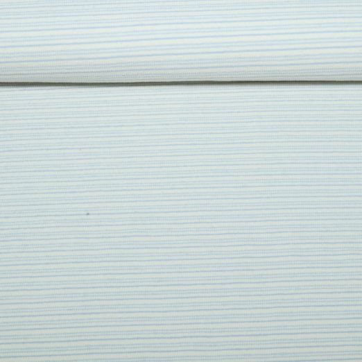 Sommersweat - French Terry Qjutie & the Qjutest Streifenmix Ecru Blau