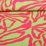 Baumwoll-Viskose - Leinenoptik Große Blüten Grün