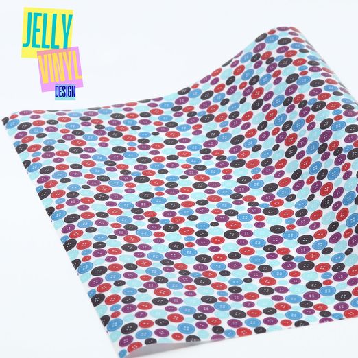 Jelly Vinyl Design - 30 x 135cm - Buttons