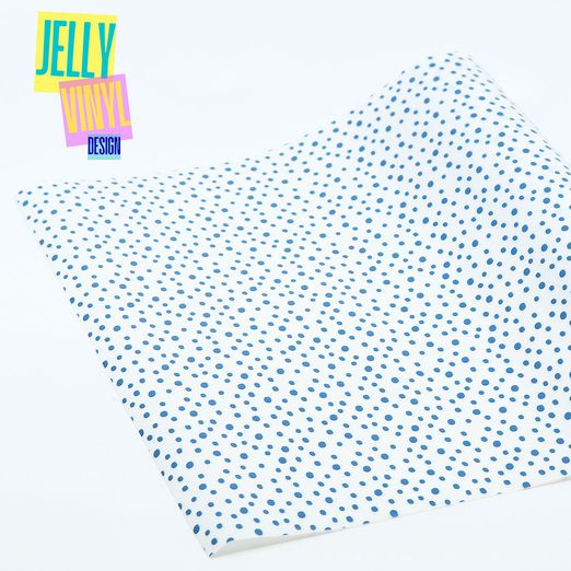 Jelly Vinyl Design - 30 x 135cm - Dots blau