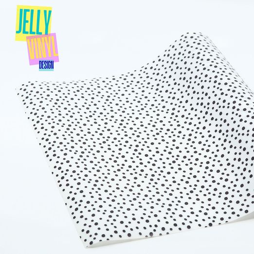 Jelly Vinyl Design - 30 x 135cm - Dots schwarz