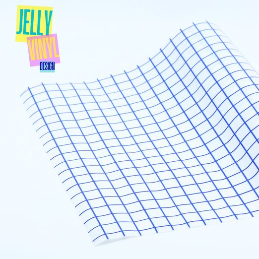 Jelly Vinyl Design - 30 x 135cm - Grid blau