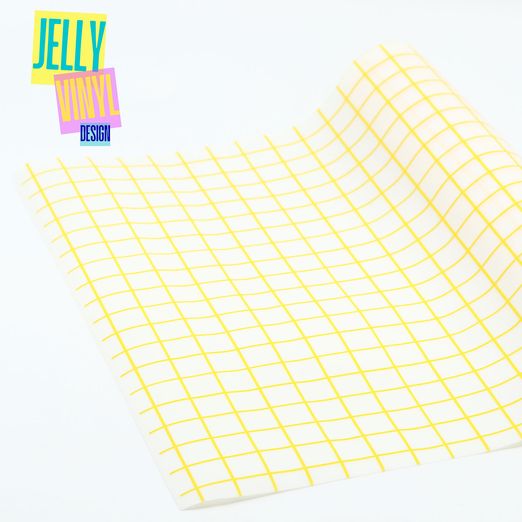 Jelly Vinyl Design - 30 x 135cm - Grid gelb
