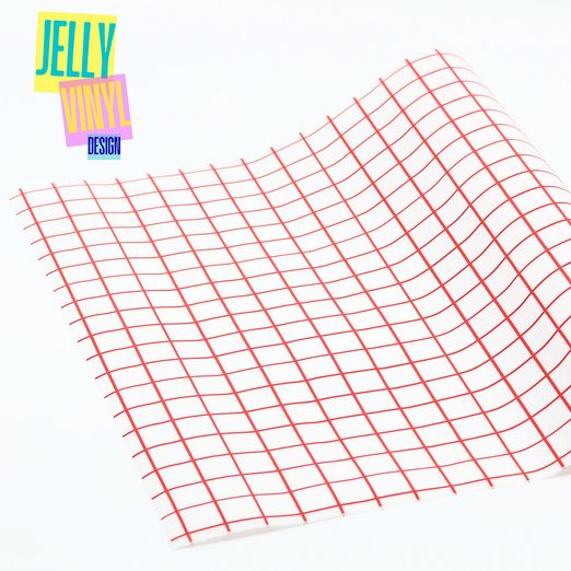 Jelly Vinyl Design - 30 x 135cm - Grid rot