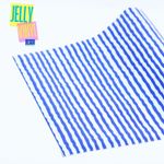 Jelly Vinyl Design - 30 x 135cm - Wonky Stripes blau