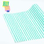 Jelly Vinyl Design - 30 x 135cm - Wonky Stripes türkis