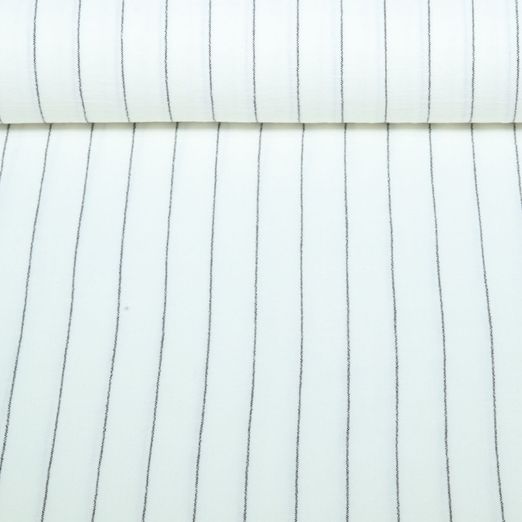 Viskoseleinen - Streifen Ecru