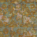 Coton tissé - Batik Arbres à la main Ocre Coton tissé - Batik Arbres à la main Ocre