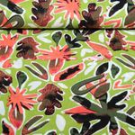 Viskose - Crepe Abstrakte Blätter Grün