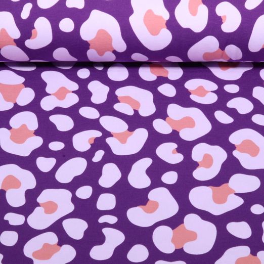 Jersey - Buntes Leomuster Lila