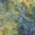 Coton tissé - Batik fait main Fleurs Vert Coton tissé - Batik fait main Fleurs Vert