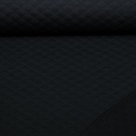 Viskose Waffelsweat - Uni Schwarz