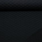 Viskose Waffelsweat - Uni Schwarz